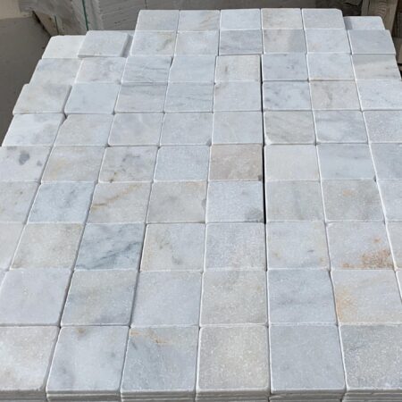 2. Sınıf Muğla Beyaz Mermer Taşı 10x10x1 cm – UV Baskıya Uygun Ekonomik Doğal Taş Magnet